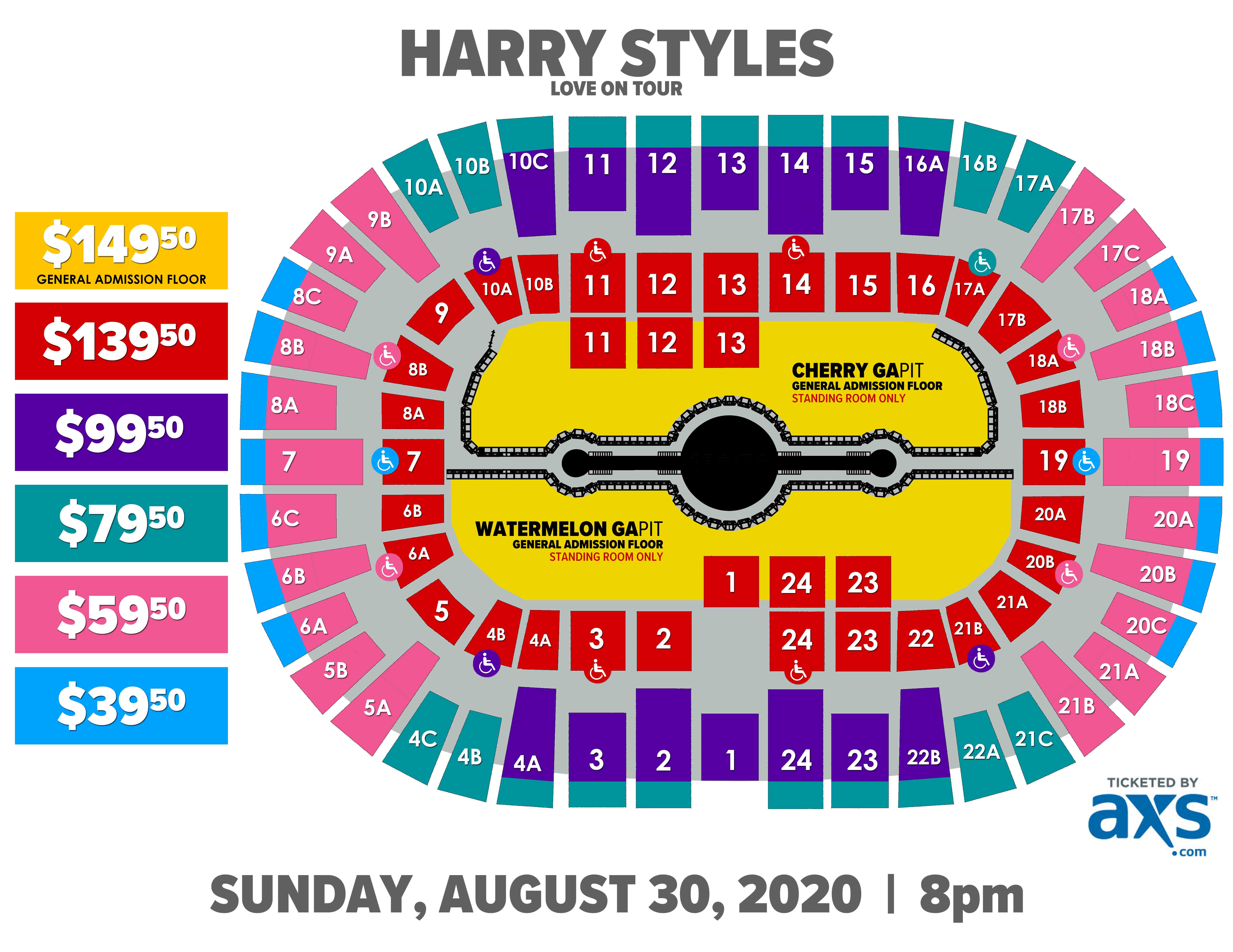 Harry Styles Seating Chart