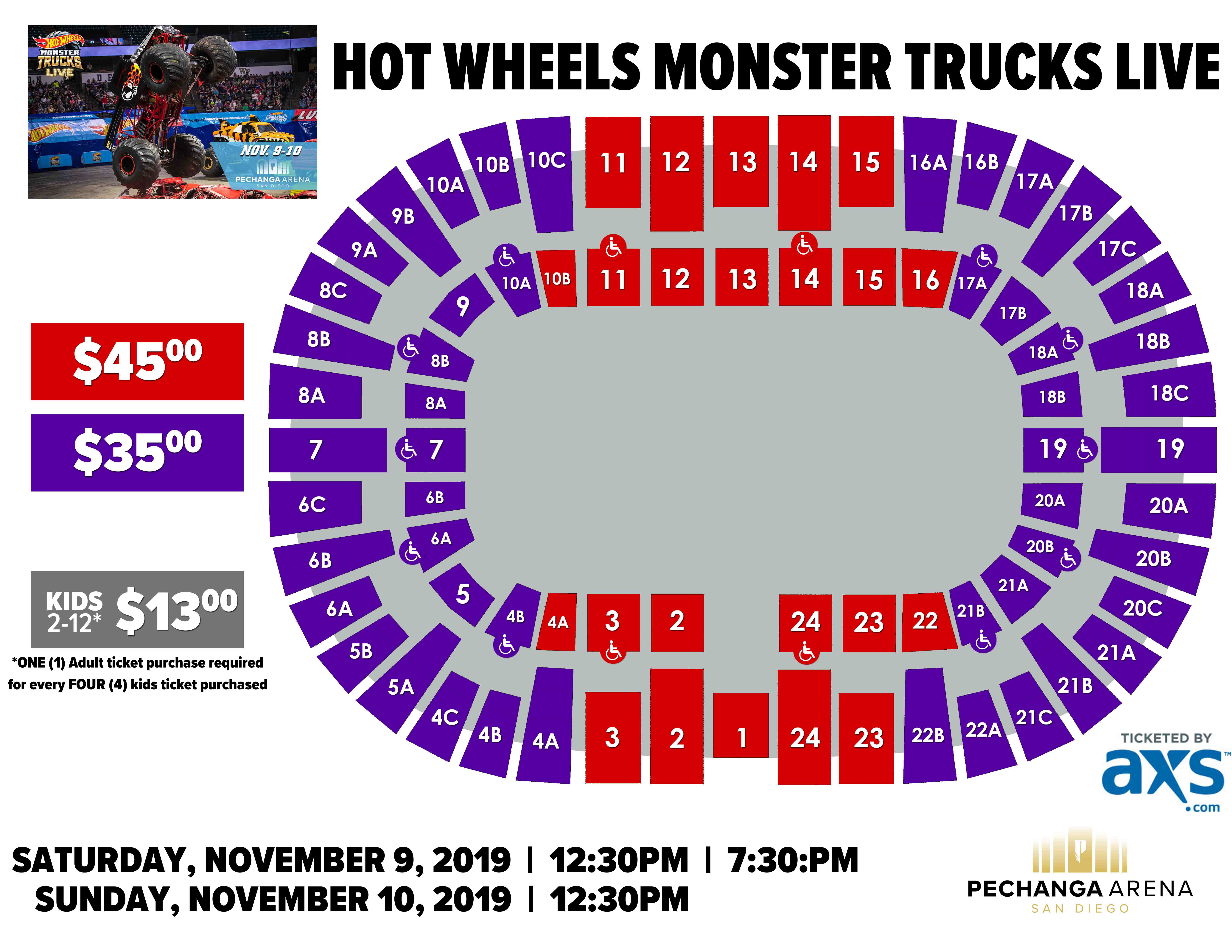 Monster Jam Seating Chart San Diego