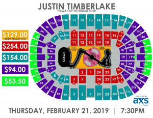 Justin Timberlake Seating Chart