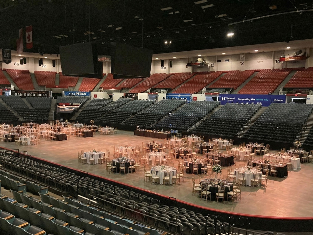Private events at the Arena Floor at the Pechanga Arena San Diego
