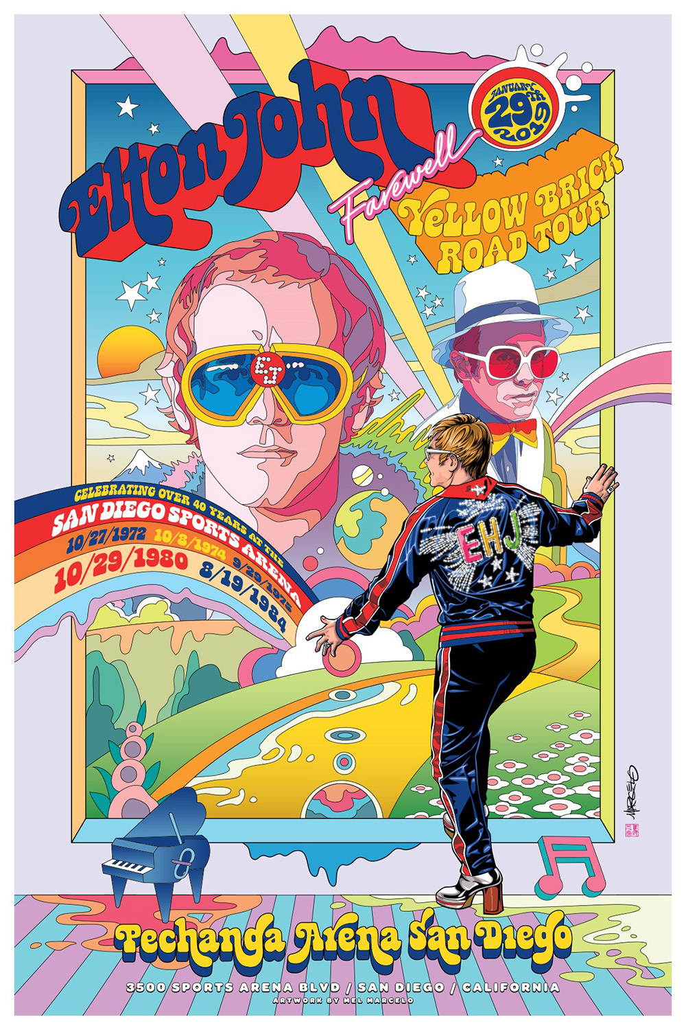 Elton John illustration by Mel Marcelo