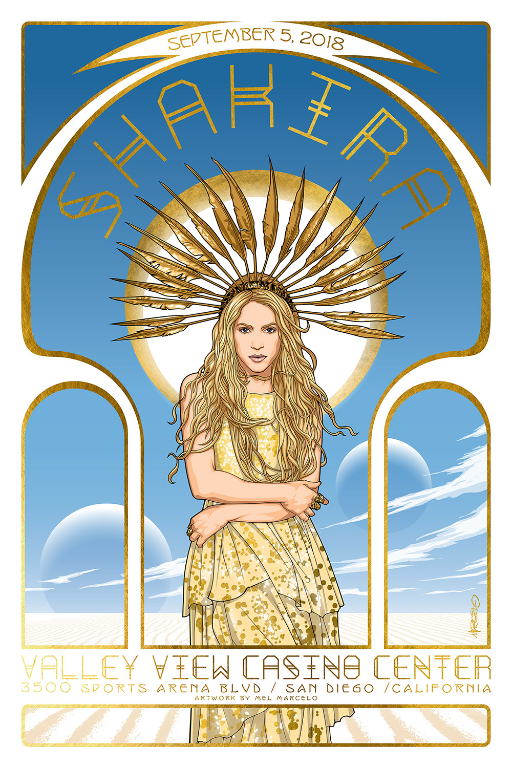 Shakira illustration by Mel Marcelo