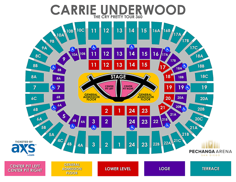 Carrie Underwood Msg Seating Chart